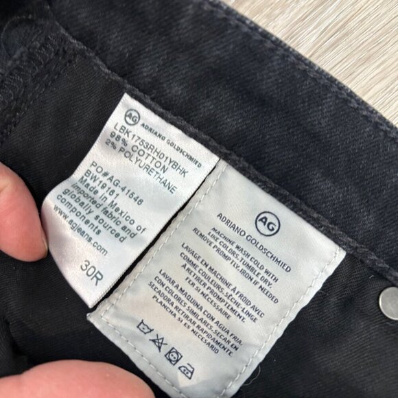 AG Adriano Goldschmied The Isabelle high-rise straight crop black size 30 - Picture 7 of 12